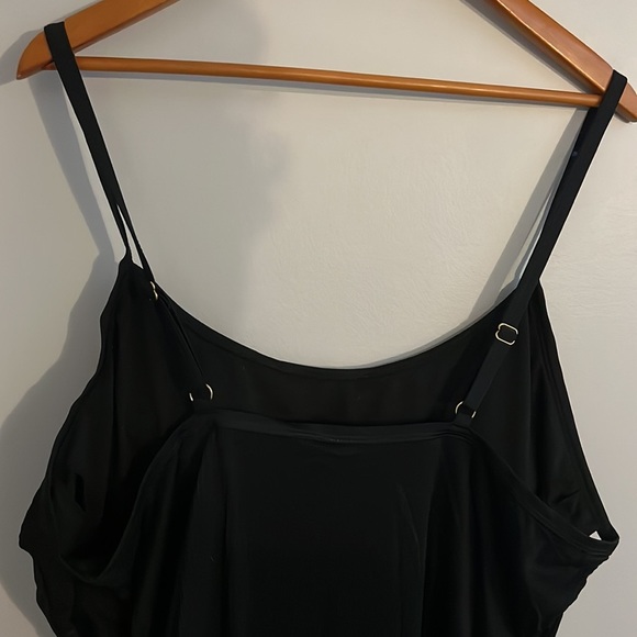 Black Ribbed Bathing Suit with Gild Grommet Detail - Picture 8 of 8